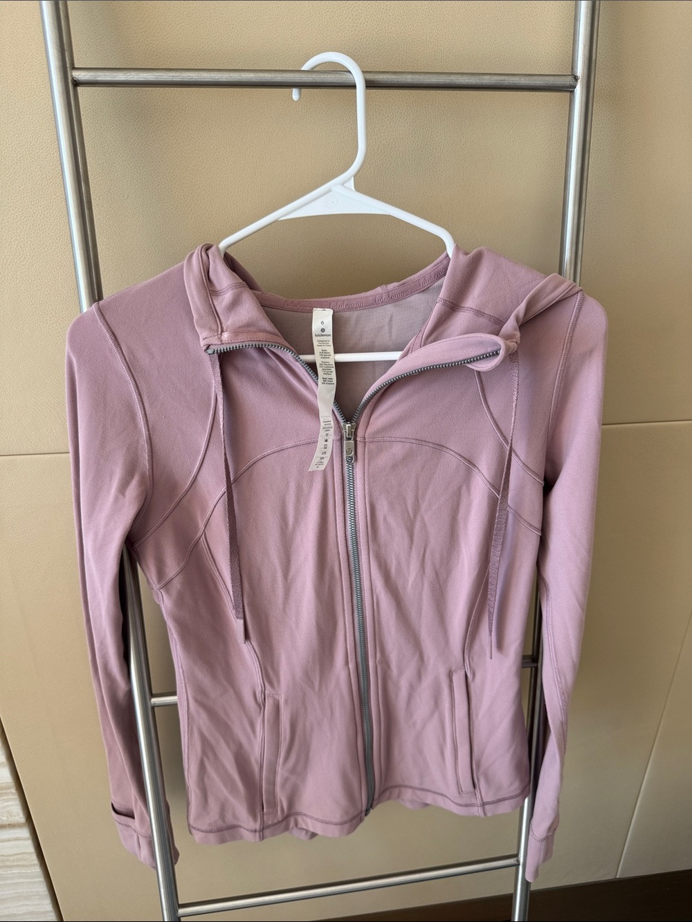Lululemon Women's Dusty Rose Zip-Up Hoodie Jacket